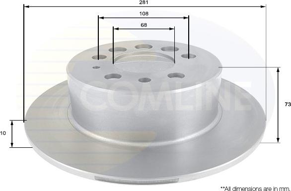 Comline ADC1902 - Тормозной диск autosila-amz.com