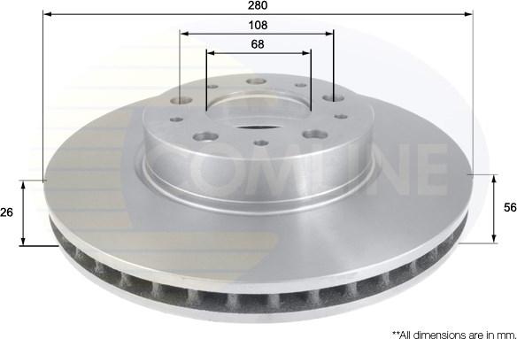 Comline ADC1910V - Тормозной диск autosila-amz.com