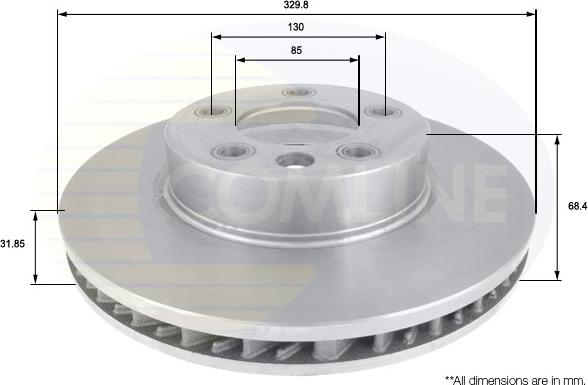 Comline ADC1458V - Тормозной диск autosila-amz.com