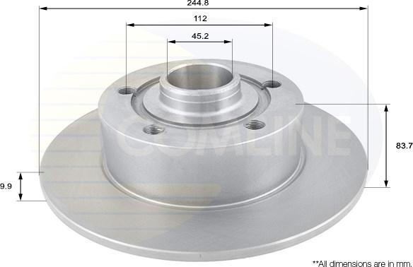 Comline ADC1419 - Тормозной диск autosila-amz.com