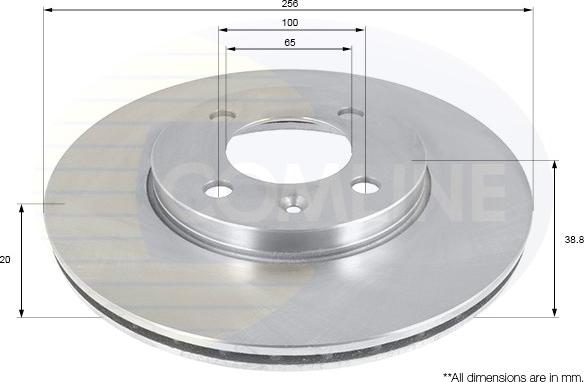 Comline ADC1410V - Тормозной диск autosila-amz.com