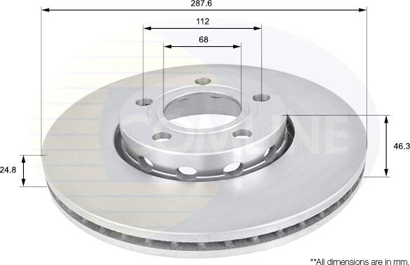 Comline ADC1417V - Тормозной диск autosila-amz.com