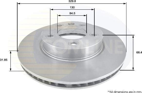 Comline ADC1475V - Тормозной диск autosila-amz.com