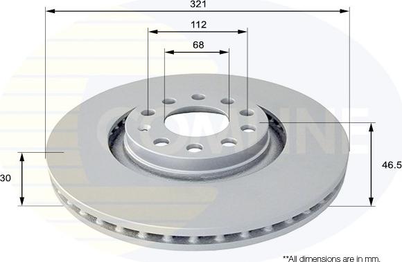 Comline ADC1473V - Тормозной диск autosila-amz.com