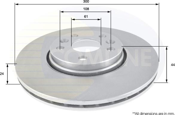 Comline ADC1599V - Тормозной диск autosila-amz.com
