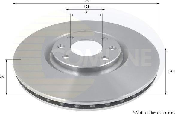 Comline ADC1592V - Тормозной диск autosila-amz.com