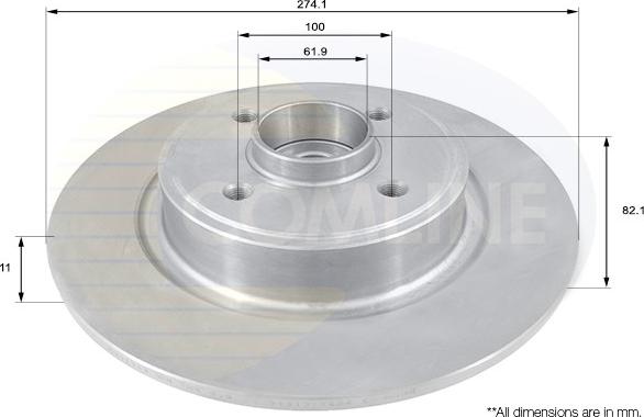 Comline ADC1540 - Тормозной диск autosila-amz.com