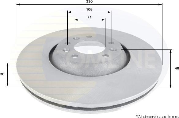 Comline ADC1552V - Тормозной диск autosila-amz.com