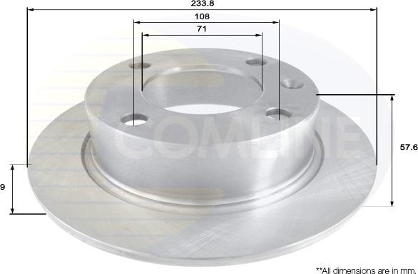 Comline ADC1514 - Тормозной диск autosila-amz.com