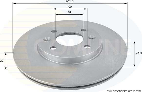 Comline ADC1510V - Тормозной диск autosila-amz.com
