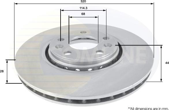 Comline ADC1582V - Тормозной диск autosila-amz.com
