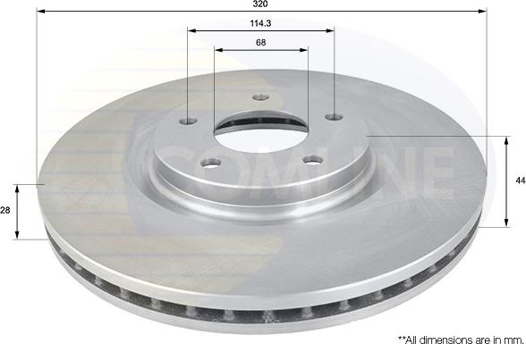 Comline ADC1587V - Тормозной диск autosila-amz.com