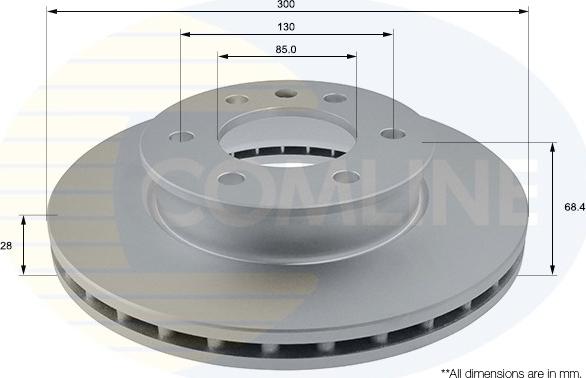 Comline ADC1640V - Тормозной диск autosila-amz.com