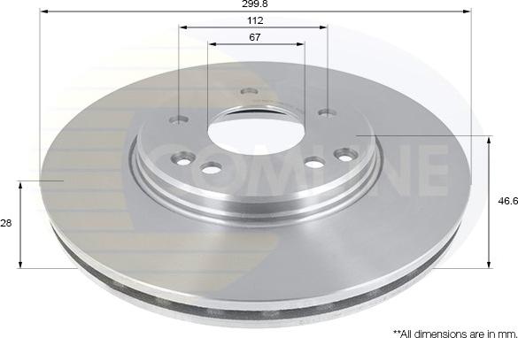 Comline ADC1669V - Тормозной диск autosila-amz.com