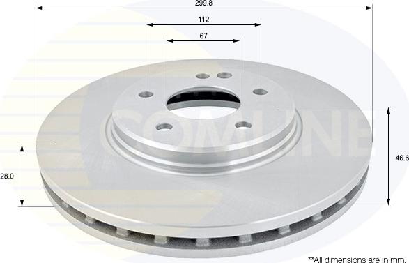 Comline ADC1617V - Тормозной диск autosila-amz.com