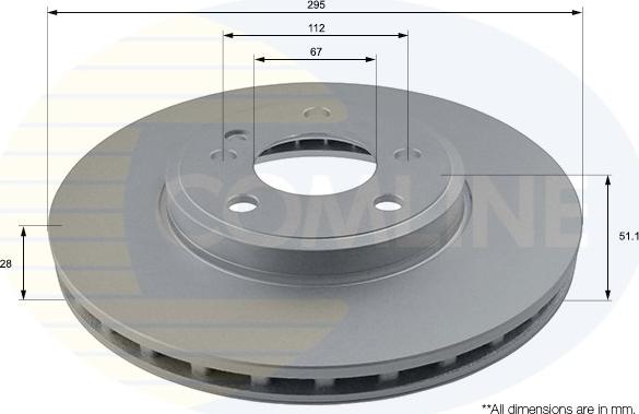 Comline ADC1673V - Тормозной диск autosila-amz.com