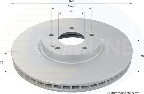 Comline ADC1096V - Тормозной диск autosila-amz.com