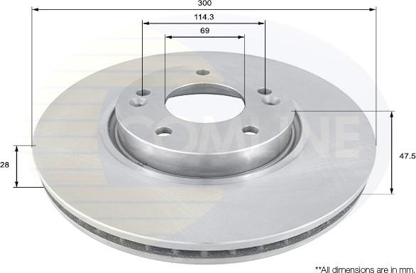 Comline ADC1092V - Тормозной диск autosila-amz.com