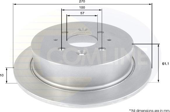 Comline ADC1059 - Тормозной диск autosila-amz.com