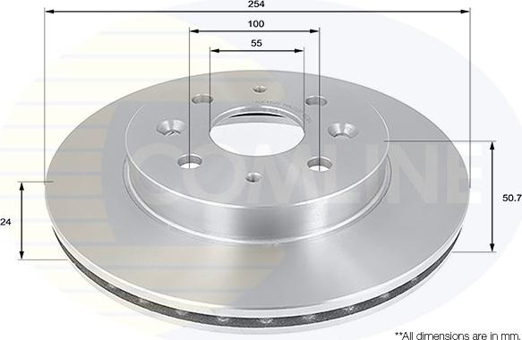 Comline ADC1058V - Тормозной диск autosila-amz.com