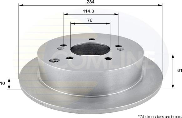 Comline ADC1036 - Тормозной диск autosila-amz.com