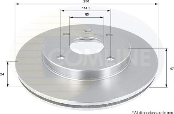 Comline ADC1033V - Тормозной диск autosila-amz.com