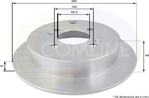 Comline ADC1078 - Тормозной диск autosila-amz.com