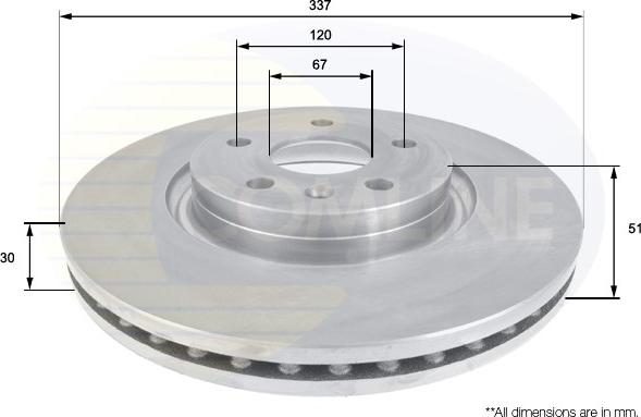 Comline ADC1141V - Тормозной диск autosila-amz.com