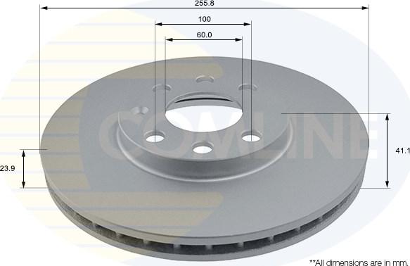 Comline ADC1105V - Тормозной диск autosila-amz.com