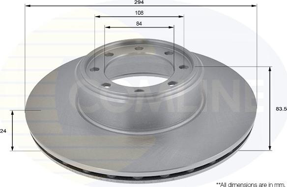 Comline ADC1841V - Тормозной диск autosila-amz.com