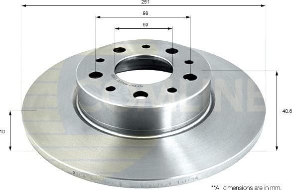 Comline ADC1847 - Тормозной диск autosila-amz.com