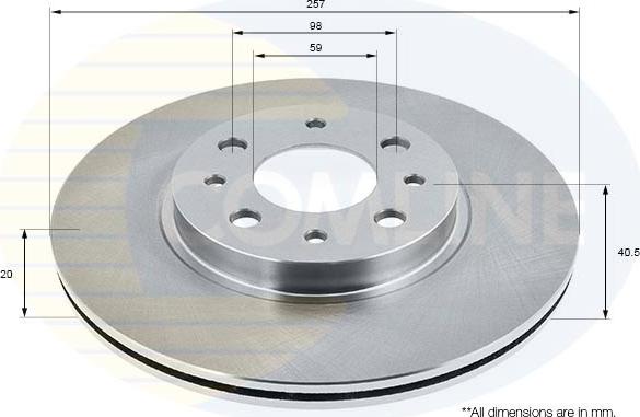 Comline ADC1803V - Тормозной диск autosila-amz.com