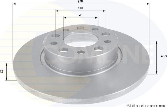 Comline ADC1825 - Тормозной диск autosila-amz.com