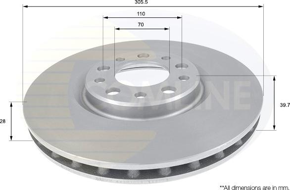 Comline ADC1828V - Тормозной диск autosila-amz.com