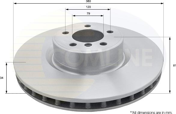Comline ADC1341V - Тормозной диск autosila-amz.com