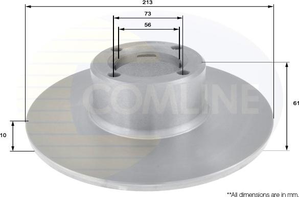 Comline ADC1304 - Тормозной диск autosila-amz.com