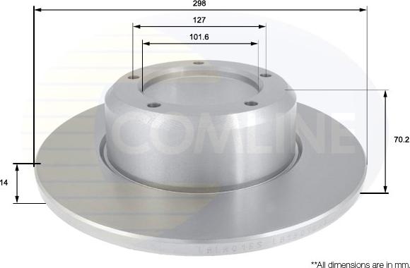 Comline ADC1310 - Тормозной диск autosila-amz.com