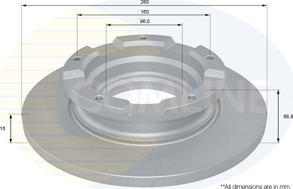 Comline ADC1241 - Тормозной диск autosila-amz.com