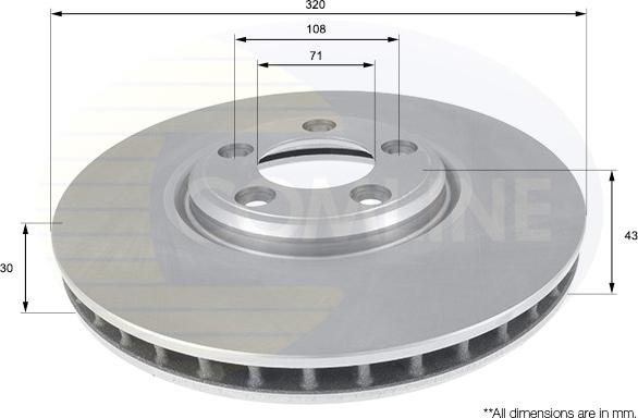 Comline ADC1254V - Тормозной диск autosila-amz.com