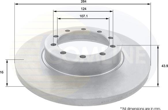 Comline ADC1253 - Тормозной диск autosila-amz.com