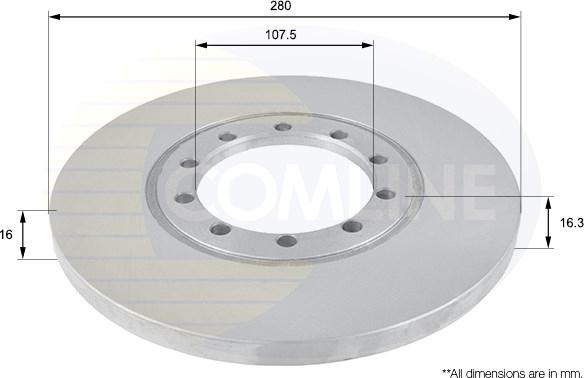 Comline ADC1233 - Тормозной диск autosila-amz.com