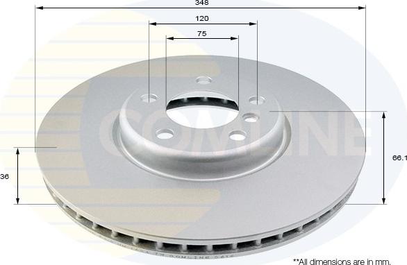 Comline ADC1791VR - Тормозной диск autosila-amz.com
