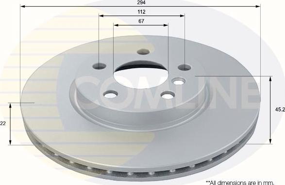 Comline ADC1792V - Тормозной диск autosila-amz.com