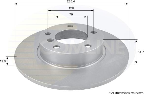 Comline ADC1701 - Тормозной диск autosila-amz.com