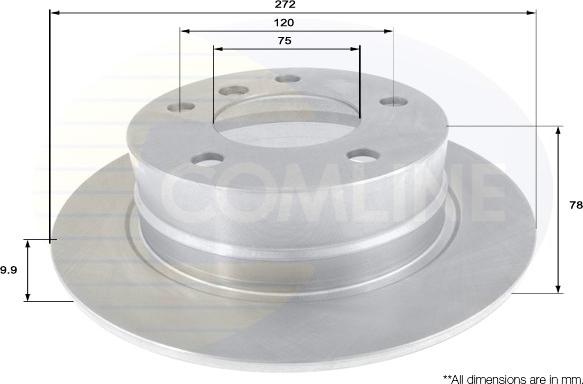 Comline ADC1711 - Тормозной диск autosila-amz.com