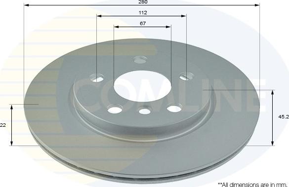 Comline ADC1786V - Тормозной диск autosila-amz.com