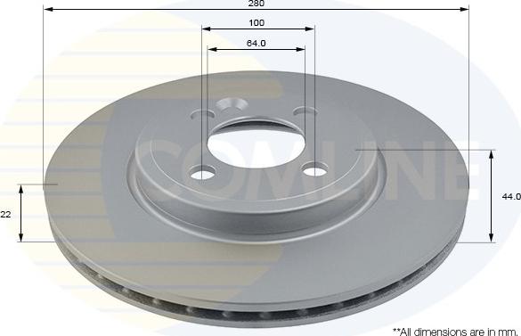 Comline ADC1734V - Тормозной диск autosila-amz.com