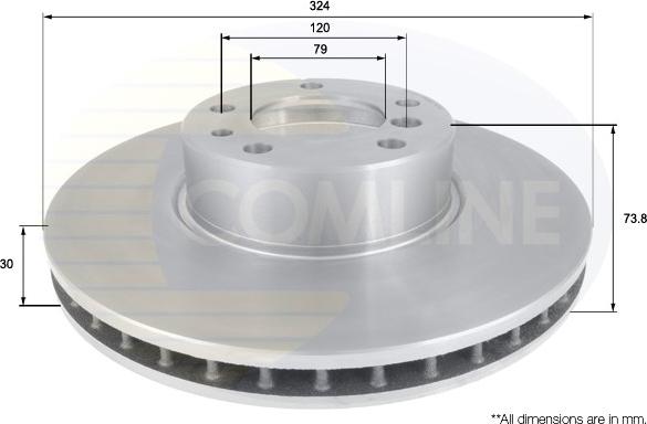 Comline ADC1735V - Тормозной диск autosila-amz.com
