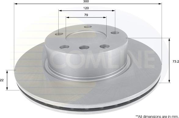 Comline ADC1770V - Тормозной диск autosila-amz.com