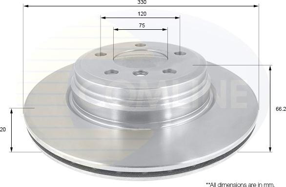 Comline ADC1777V - Тормозной диск autosila-amz.com